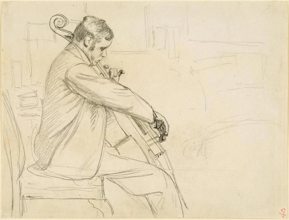 Leopold von Kalckreuth-80-Il violoncellista, 1898